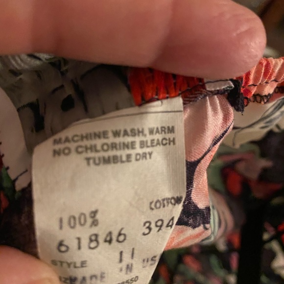 Floral Print Black Summer Dress Sz 11 - Picture 6 of 8